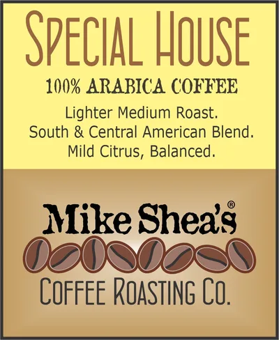 Special House Blend coffee label