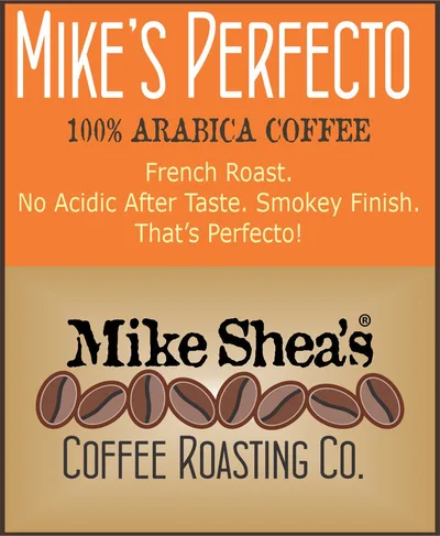 Mike's Perfecto coffee label